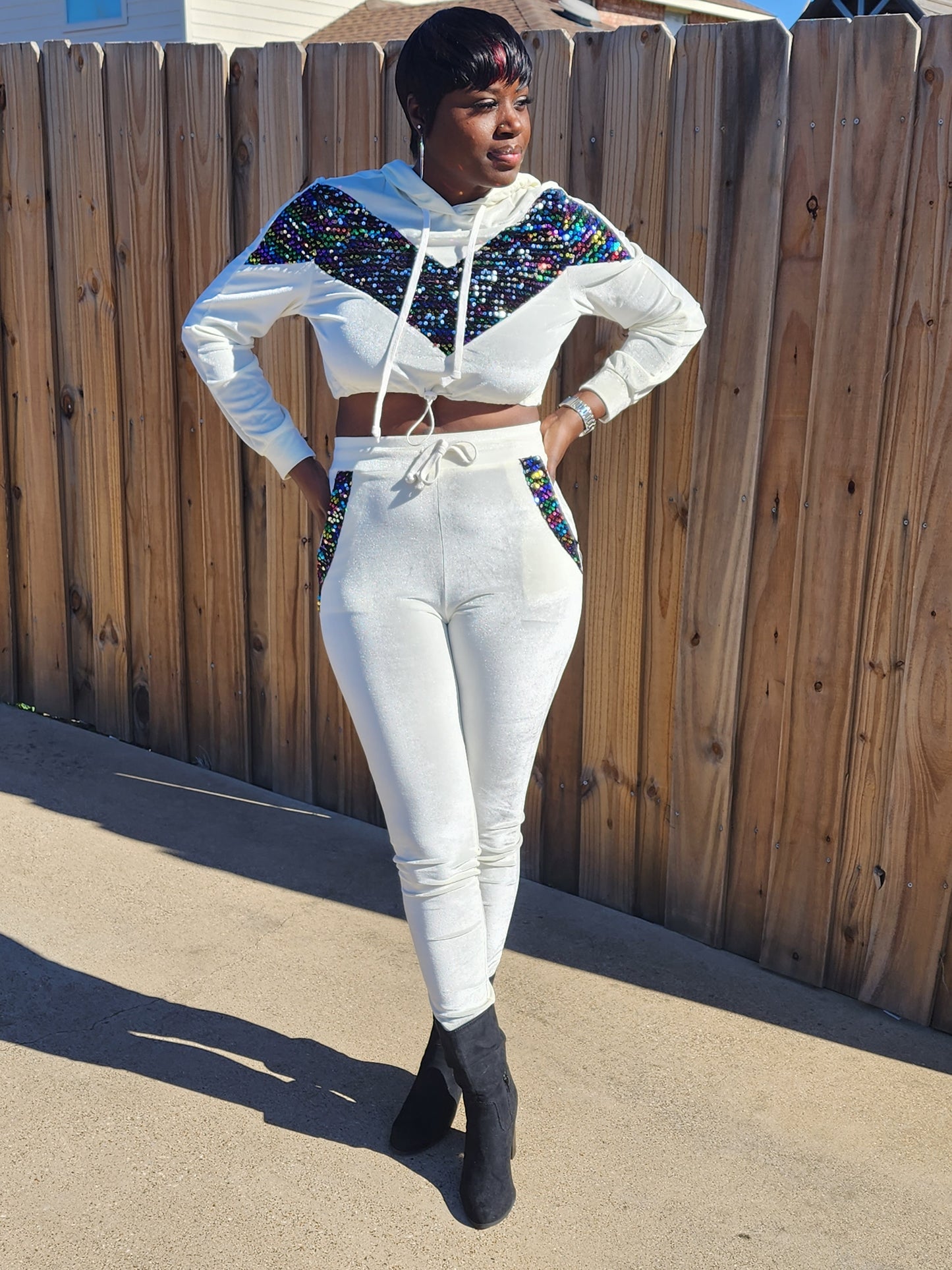 Sequin Jogger Set