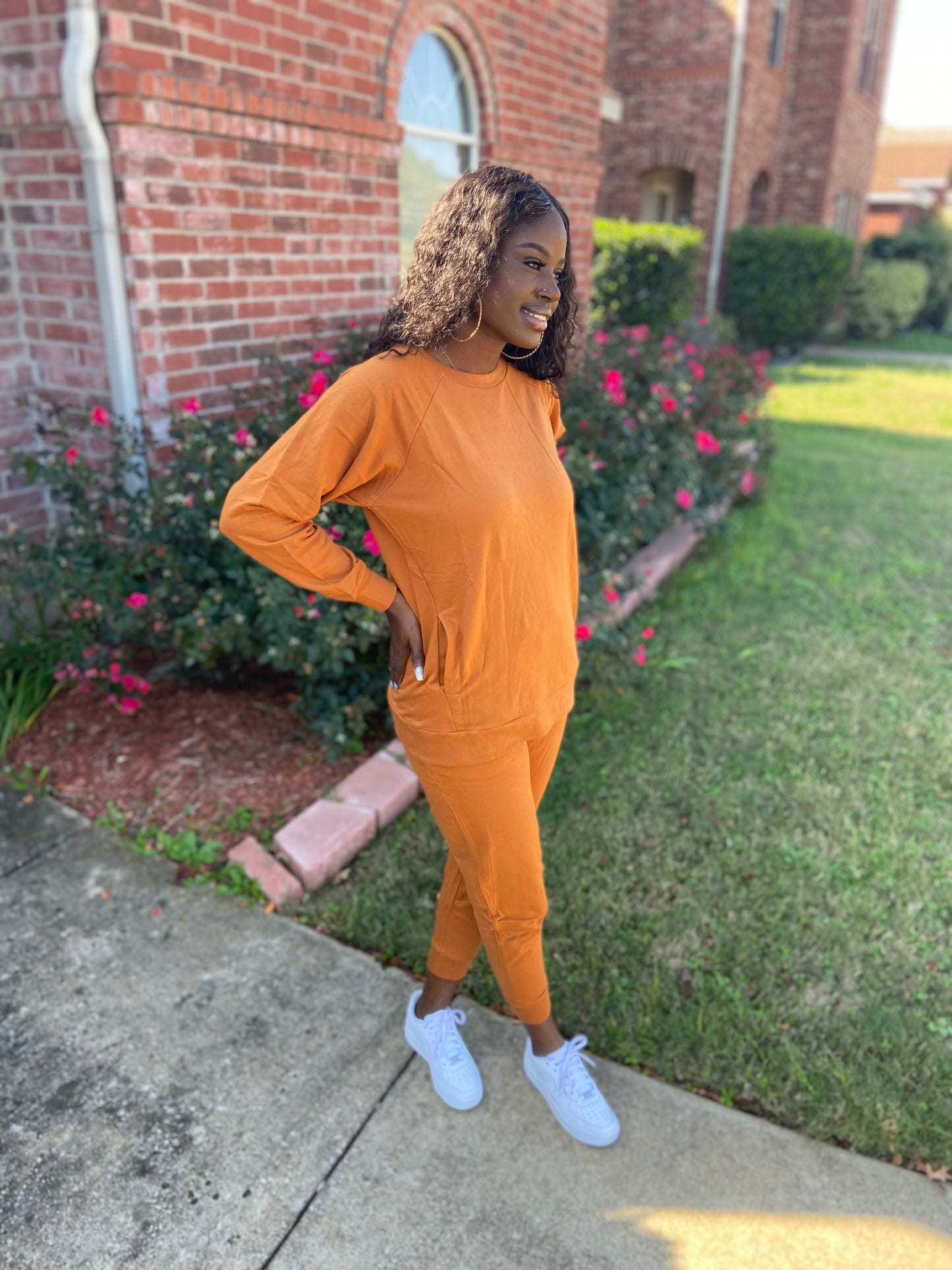 Essential Solid Color Jogger Set (Almond)