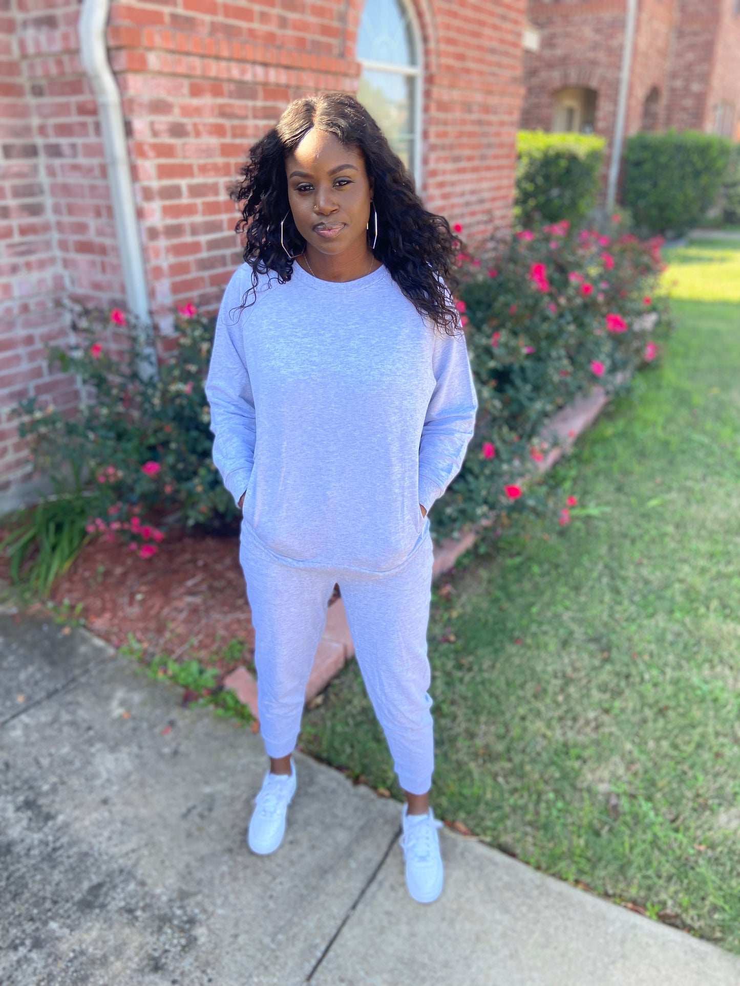 Essential Solid Color Jogger Set (Gray)