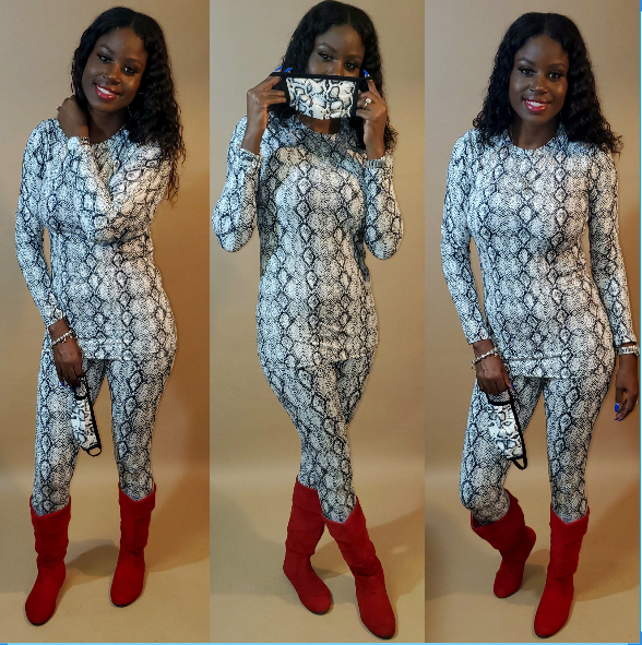 Snake Print Legging Set (3 PC)