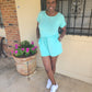 Short Sleeve Romper (Mint)