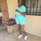Short Sleeve Romper (Mint)