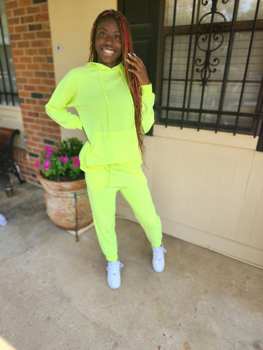 Lightweight Jogger Set (Neon Lime)