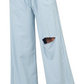Cut-out Pants Set (Ash Blue)
