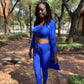 Casual Ribbed 3 Piece Set (Royal Blue)