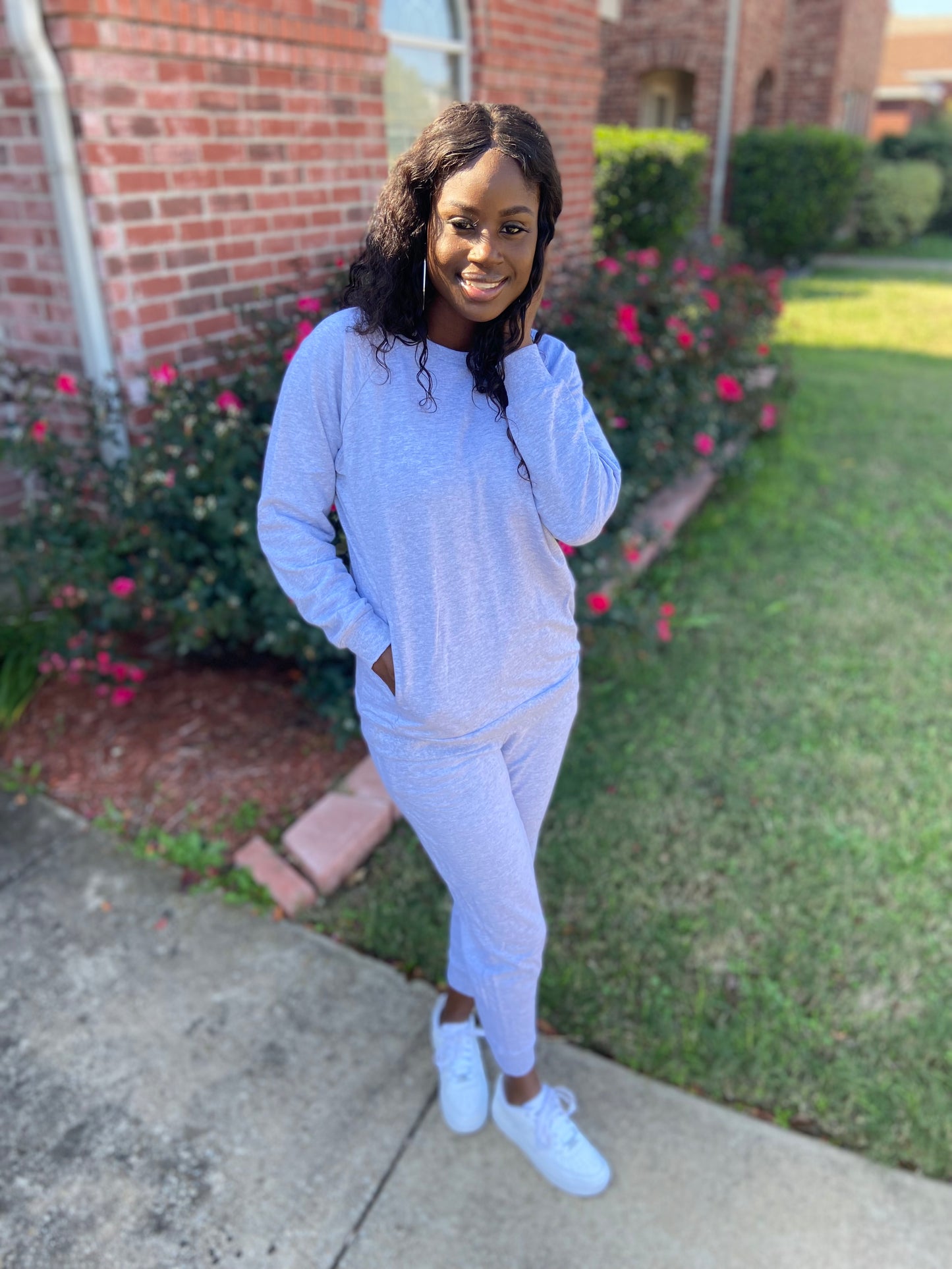 Essential Solid Color Jogger Set (Gray)
