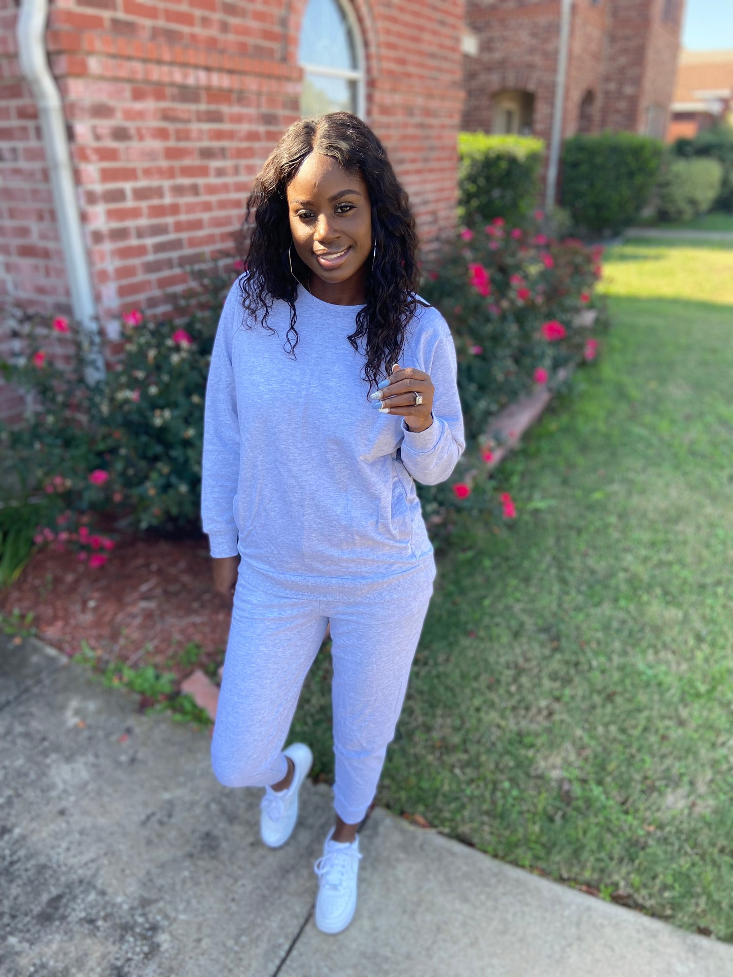 Essential Solid Color Jogger Set (Gray)