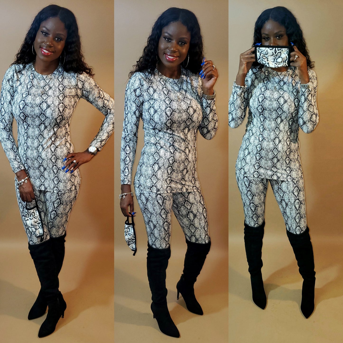 Snake Print Legging Set (3 PC)