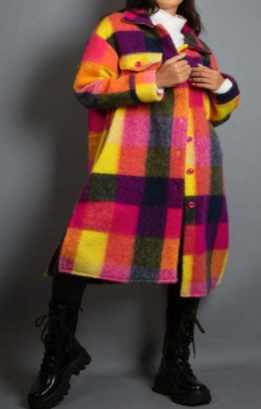 Color Block Oversized Shacket